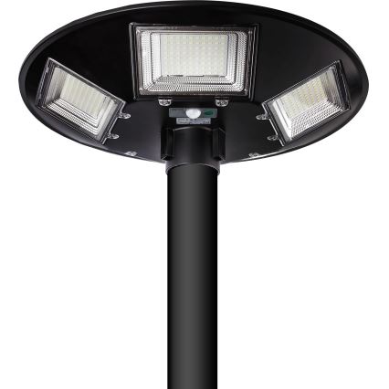 Lampadaire solaire LED dimmable avec capteur LED/22W/6V 18000 mAh 6500K IP65 noir + télécommande