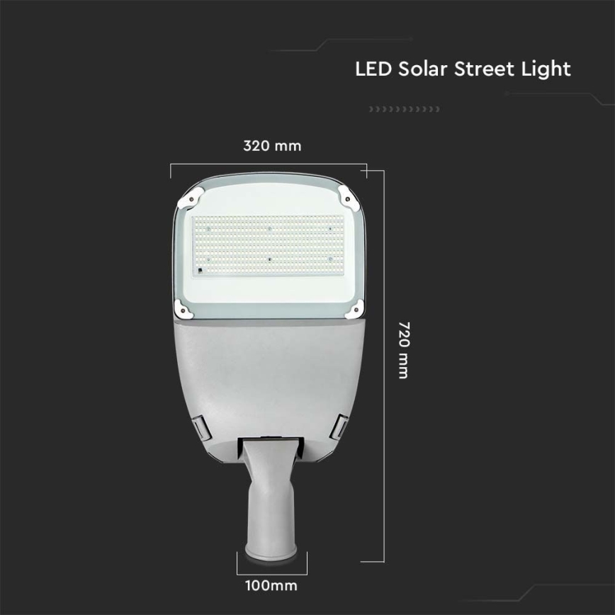 Lampadaire solaire à intensité variable SAMSUNG CHIP LED/50W/6,4V 4000K IP65 30000 mAh + Télécommande