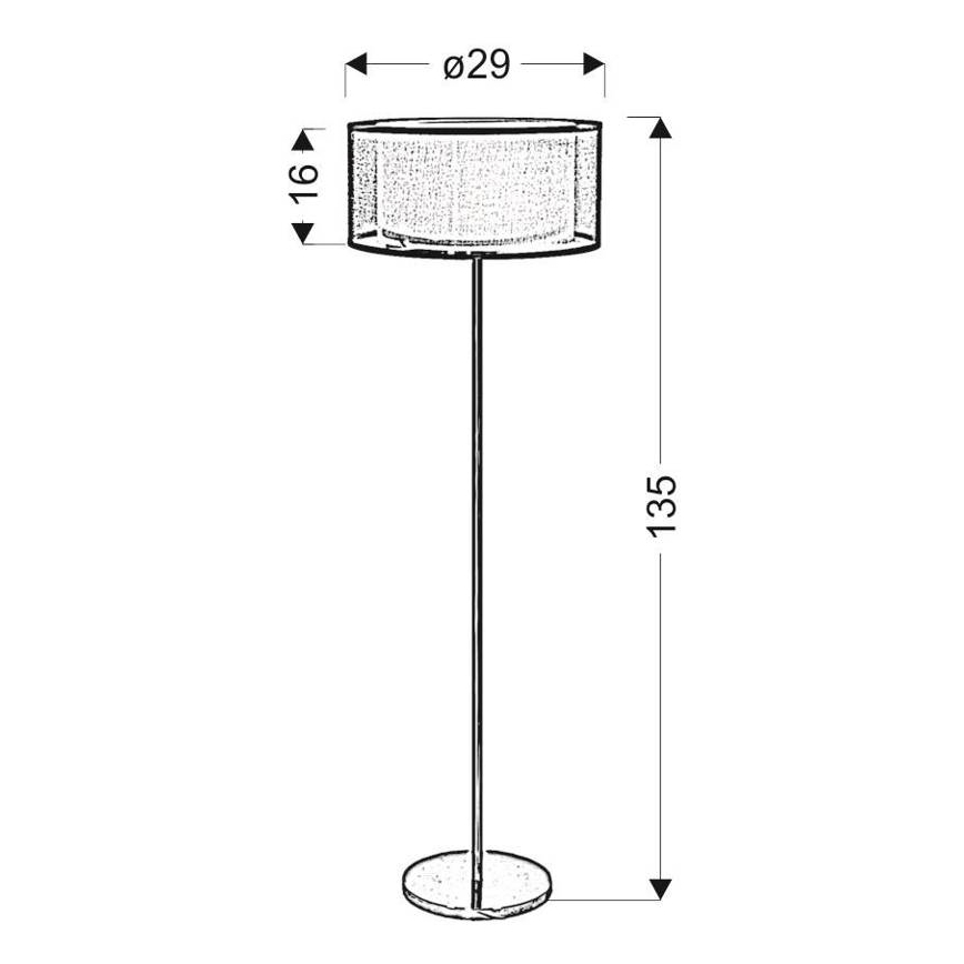 Lampadaire SOLO 3xE14/40W/230V gris/chrome brillant