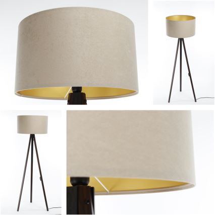 Lampadaire STANDART 1xE27/60W/230V beige/wenge