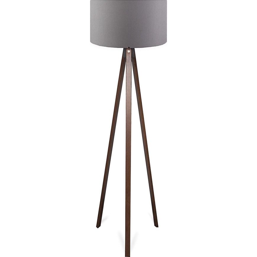 Lampadaire sur pied AYD 1xE27/40W/230V marron/gris
