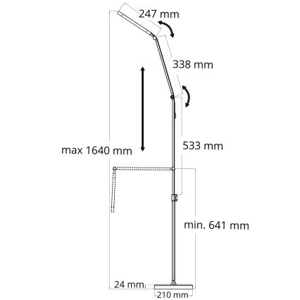 Lampadaire tactile à intensité variable FERRARA LED/13W/230V 3000/4000/6000K blanc