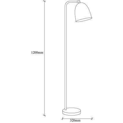 Lampadaire TATTOO 1xE27/40W/230V noir