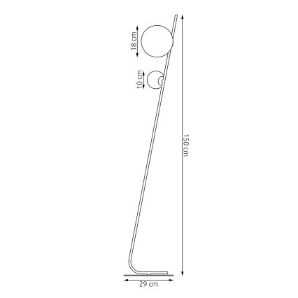 Lampadaire TATU 2xG9/8W/230V beige