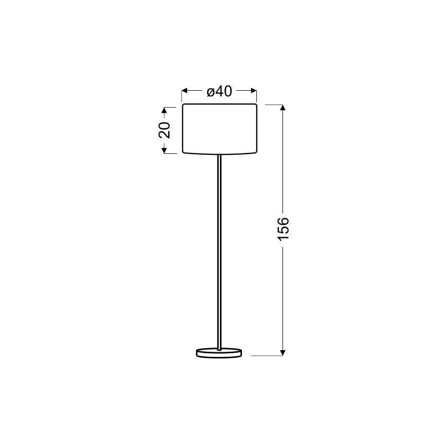 Lampadaire TIMBER 1xE27/60W/230V beige/chrome mat
