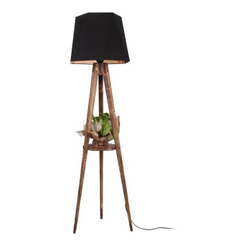 Lampadaire TRIPOD 1xE27/60W/230V noir/marron
