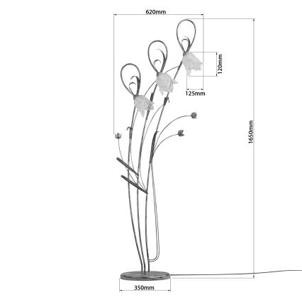 Lampadaire TULIPANO 3xE14/40W/230V