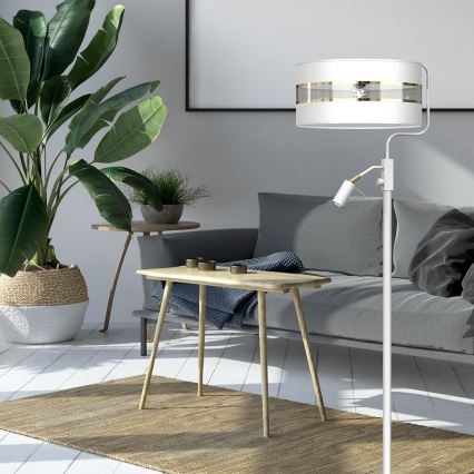 Lampadaire ULTIMO 1xE27/40W/230V + 1xGU10/MR11/7W blanc