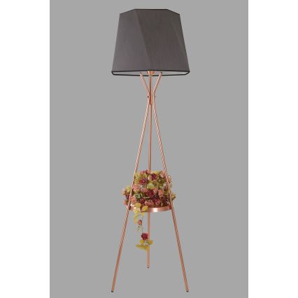 Lampadaire VENEDIK 1xE27/60W/230V gris/cuivre