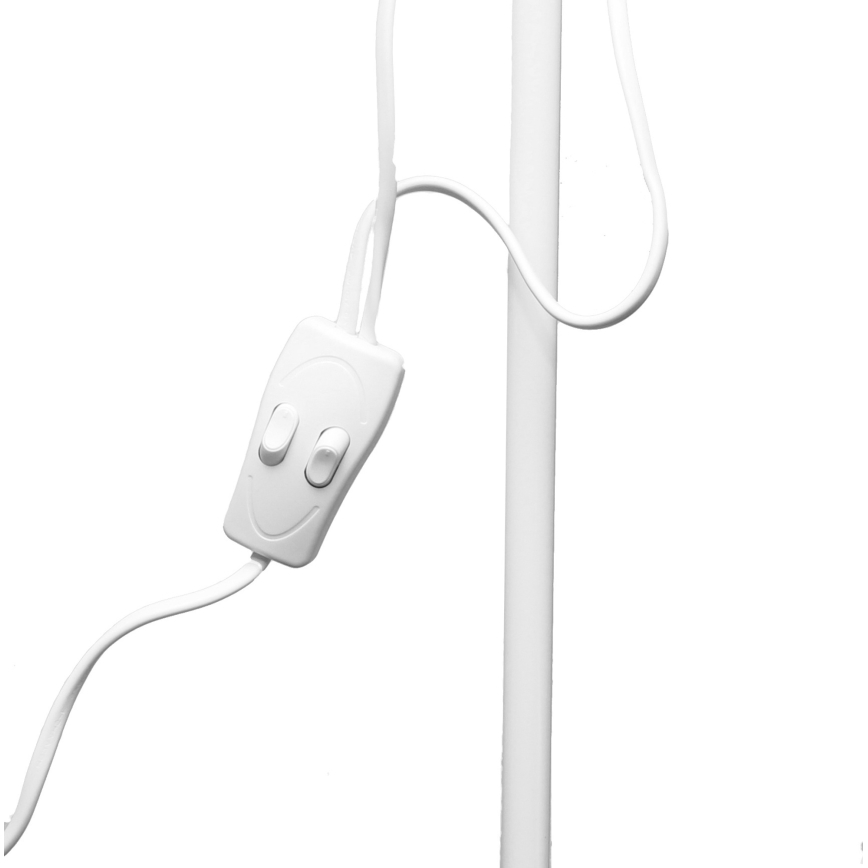 Lampadaire WENDY 1xE27/100W/230V + 1xE14/40W blanc