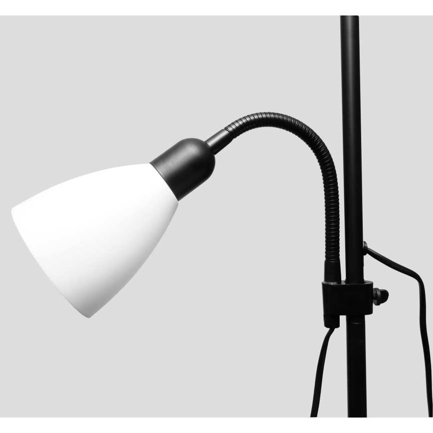 Lampadaire WENDY 1xE27/100W/230V + 1xE14/40W noir