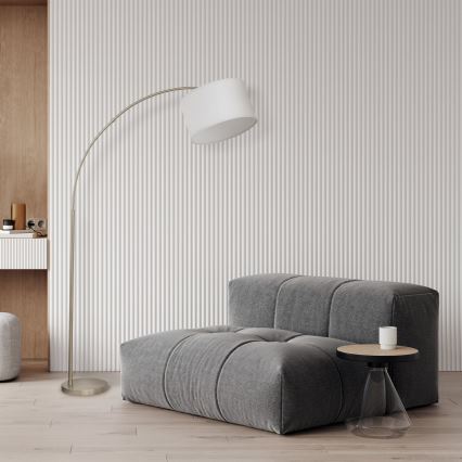 Lampadaire ZENITH 1xE27/15W/230V chrome mat/blanc