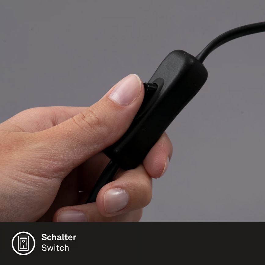 Lampe à pince 1xGU10/3W/230V noire