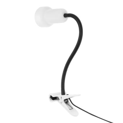 Lampe avec une pince LOLEK 1xE14/24W/230V blanche