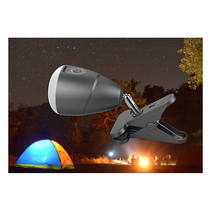 Lampe CLIP avec chargeur USB LED/5W/5V 4000K