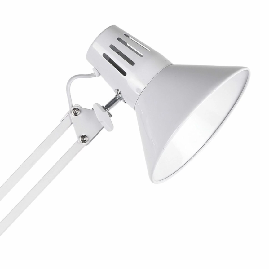 Lampe de bureau à pince WORKER 1xE27/10W/230V blanche