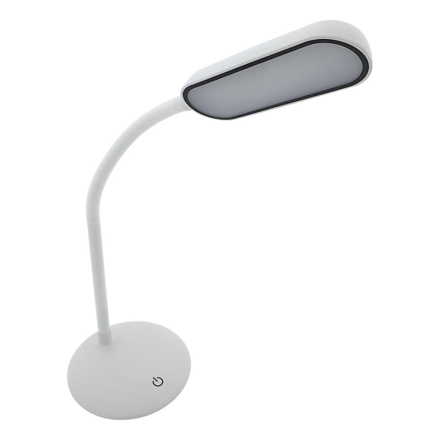 Lampe de bureau flexible tactile LED dimmable LED/6W/5V USB 1200 mAh blanche