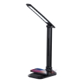 Lampe de bureau LED à intensité réglable avec chargeur sans fil Qi et port USB LUMI LED/7W/230V noire