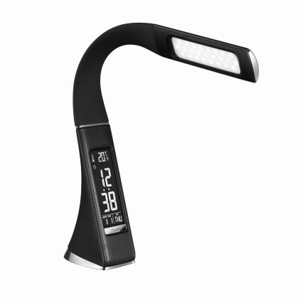 Lampe de table LED dimmable à commande tactile avec écran LED/10W/5V, noire