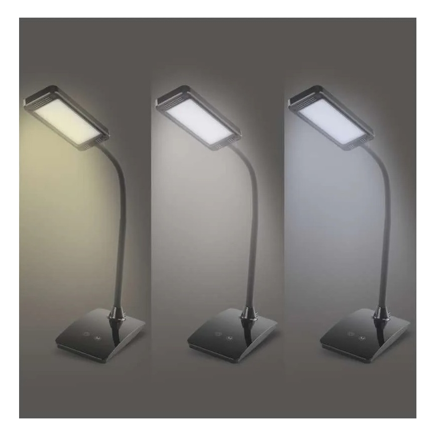 Lampe de bureau LED dimmable EDDY LED/6W/230V 3000/4500/6800K noire