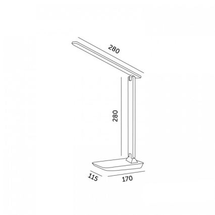 Lampe de bureau LED dimmable NOBLITE N LED/7W/230V 3000/4000/6500K gris
