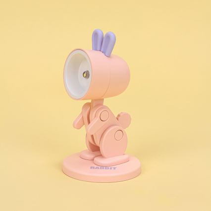 Lampe de bureau LED LED/0,06W/3xLR41 lapin rose