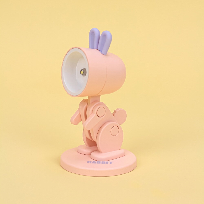 Lampe de bureau LED LED/0,06W/3xLR41 lapin rose
