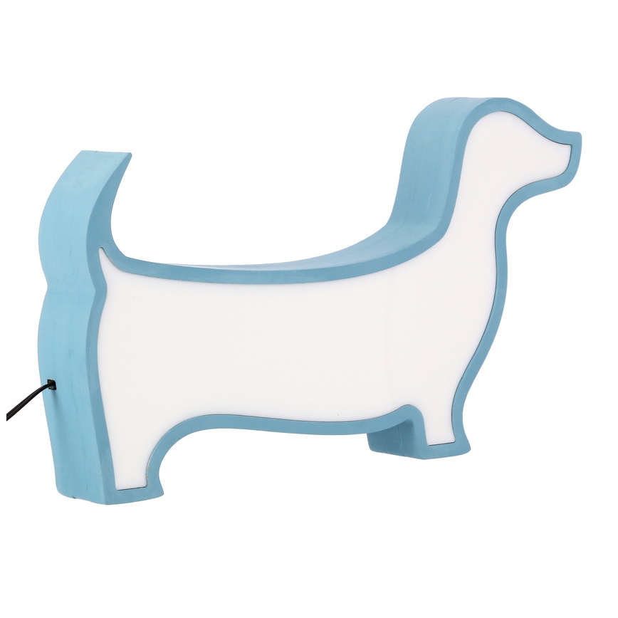 Lampe de bureau LED pour enfant DOG LED/12W/230V, bleue