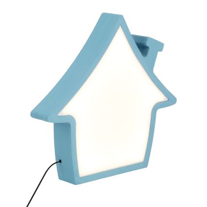 Lampe de bureau LED pour enfant HOUSE 10W/230V bleue