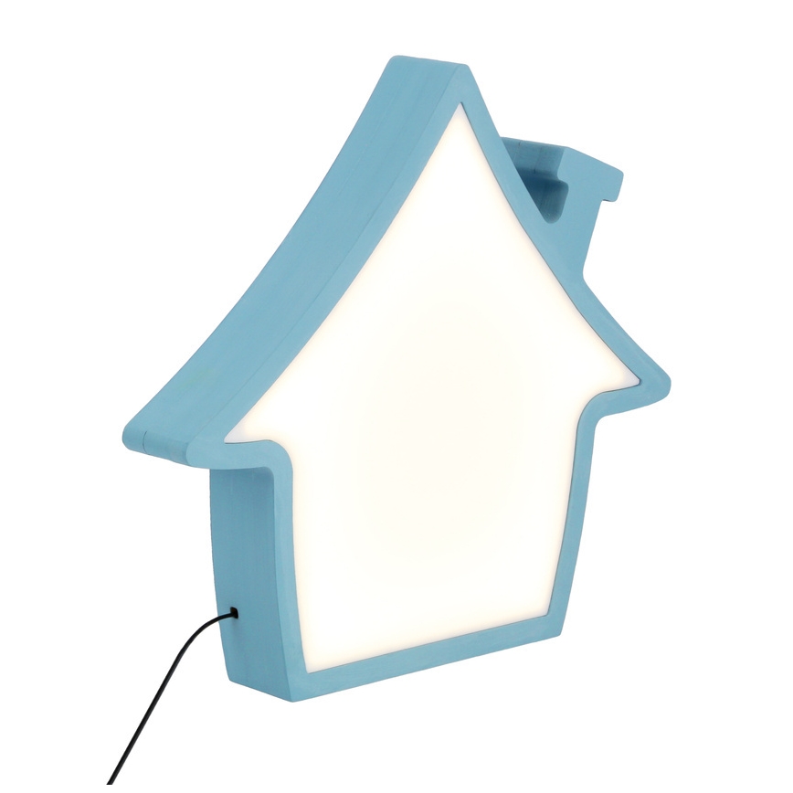 Lampe de bureau LED pour enfant HOUSE 10W/230V bleue