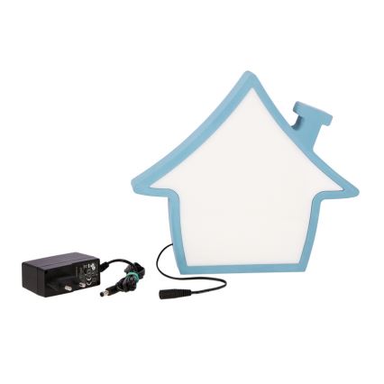 Lampe de bureau LED pour enfant HOUSE 10W/230V bleue
