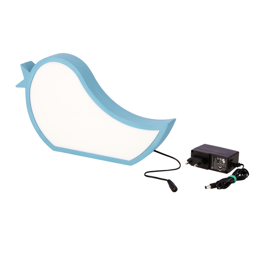 Lampe de bureau LED pour enfants BIRD LED/12W/230V bleue