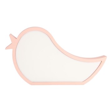Lampe de bureau LED pour enfants BIRD LED/12W/230V rose