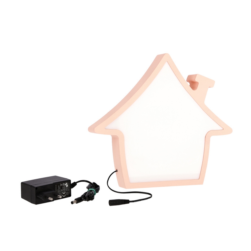 Lampe de bureau LED pour enfants HOUSE 10W 230V rose