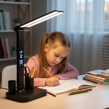 Lampe de bureau LED rechargeable et dimmable NOBLITE P LED/5W/5V 3000/4000/6000K 2200 mAh noire