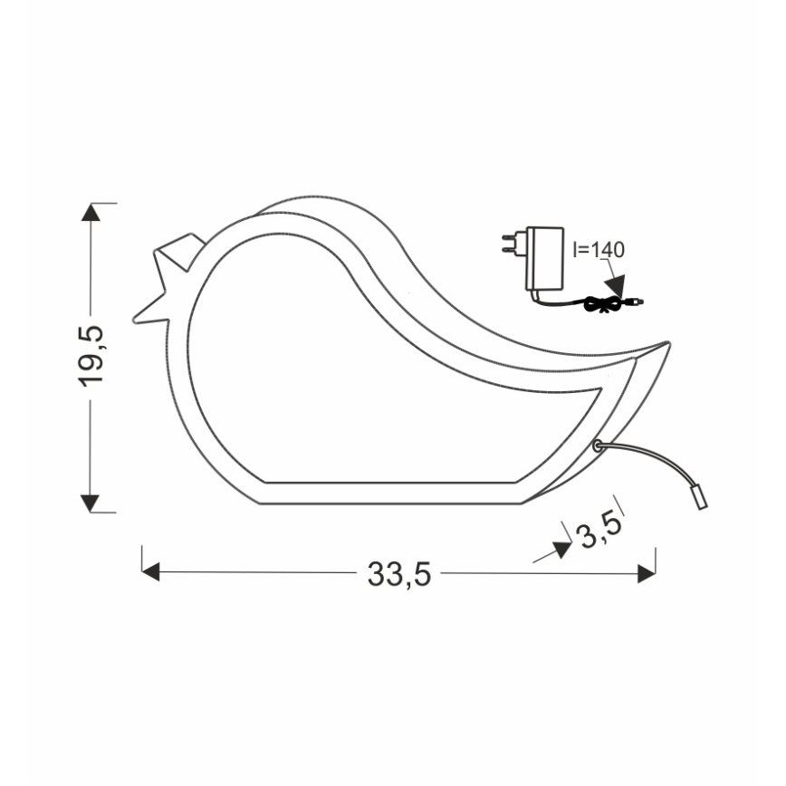 Lampe de bureau pour enfant BIRD LED/12W/230V, rose