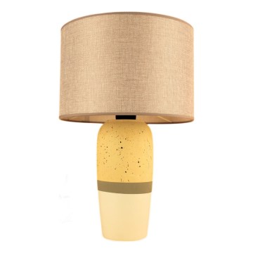 Lampe de bureau RAMZES 1xE27/40W/230V beige/jaune