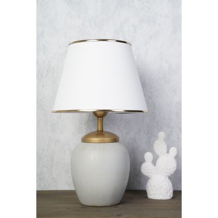 Lampe de bureau RAMZES 1xE27/40W/230V blanc/gris