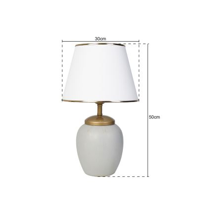 Lampe de bureau RAMZES 1xE27/40W/230V blanc/gris