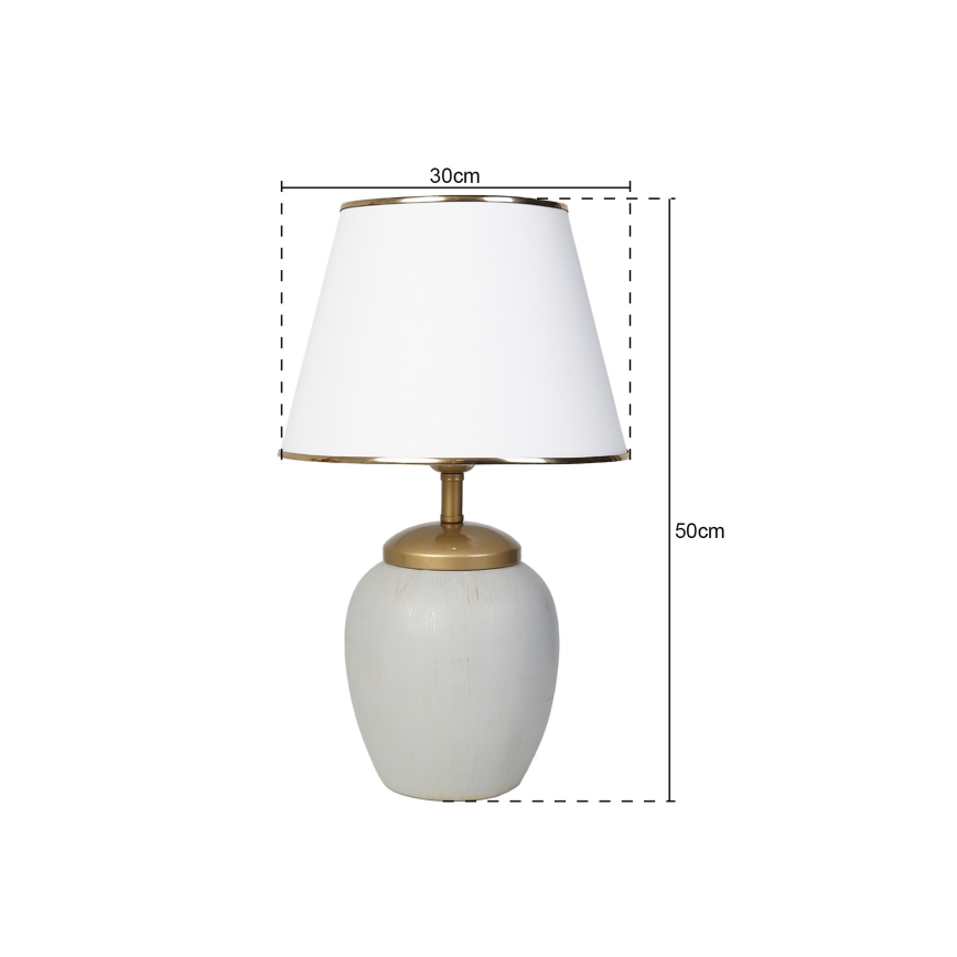 Lampe de bureau RAMZES 1xE27/40W/230V blanc/gris