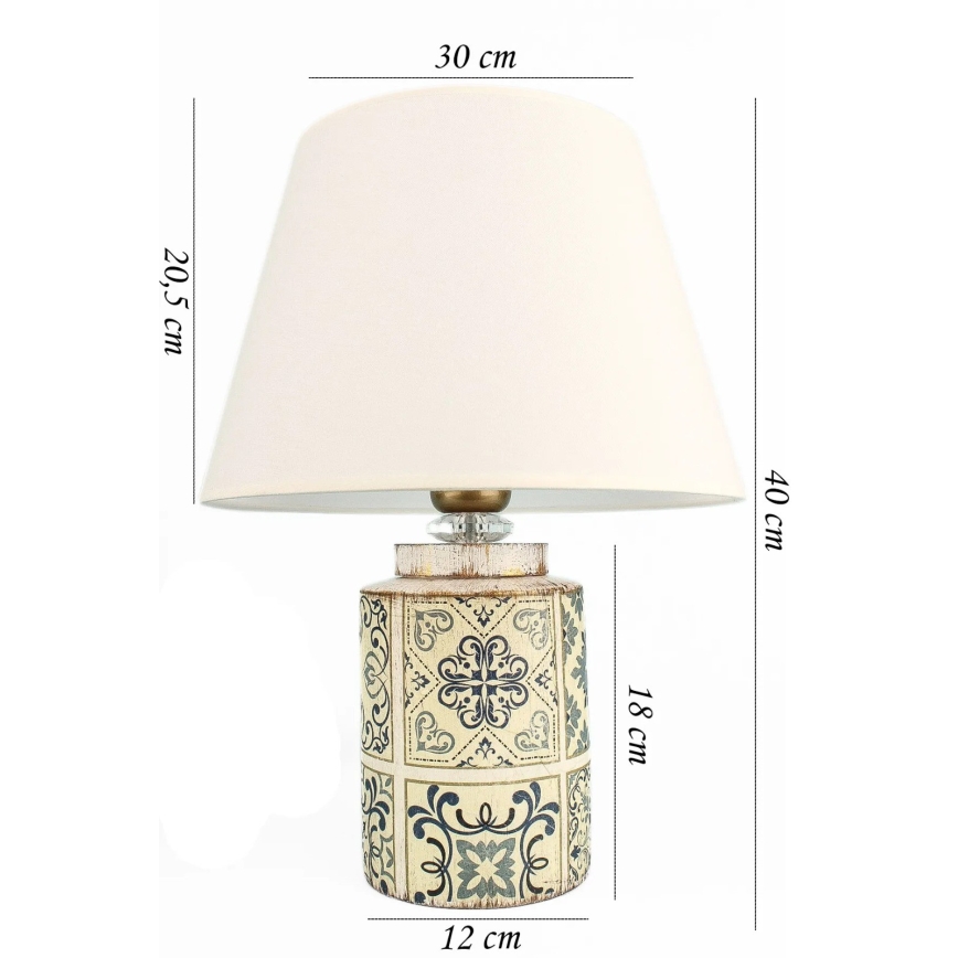 Lampe de bureau RAMZES 1xE27/40W/230V blanche
