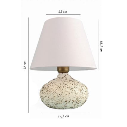 Lampe de bureau RAMZES 1xE27/40W/230V blanche