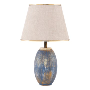 Lampe de bureau RAMZES 1xE27/40W/230V crème/bleu