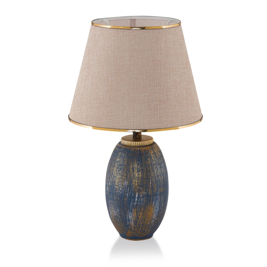 Lampe de bureau RAMZES 1xE27/40W/230V crème/bleu