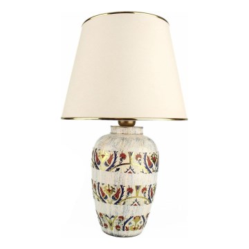 Lampe de bureau RAMZES 1xE27/40W/230V crème/dorée