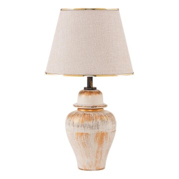 Lampe de bureau RAMZES 1xE27/40W/230V crème/or