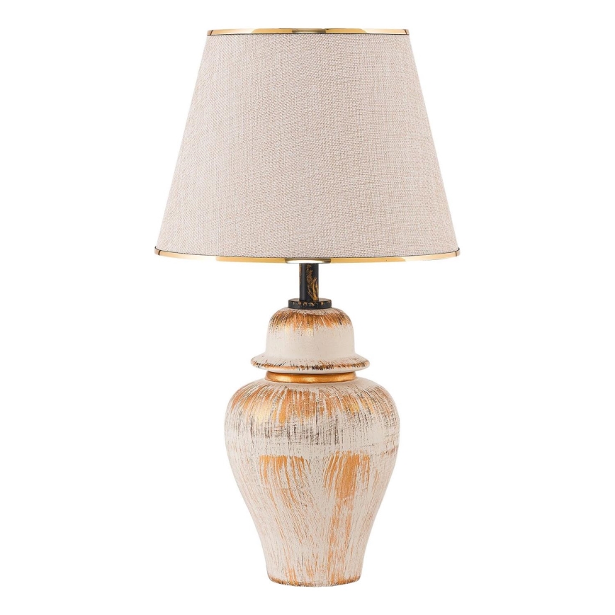 Lampe de bureau RAMZES 1xE27/40W/230V crème/or