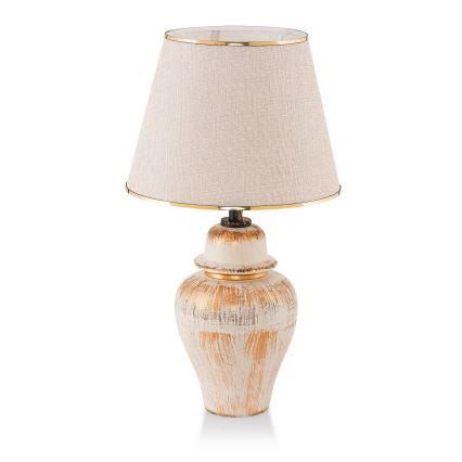 Lampe de bureau RAMZES 1xE27/40W/230V crème/or