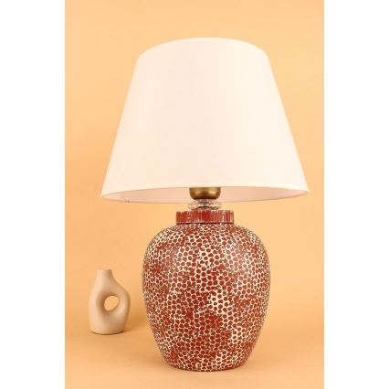 Lampe de bureau RAMZES 1xE27/40W/230V crème/rouge