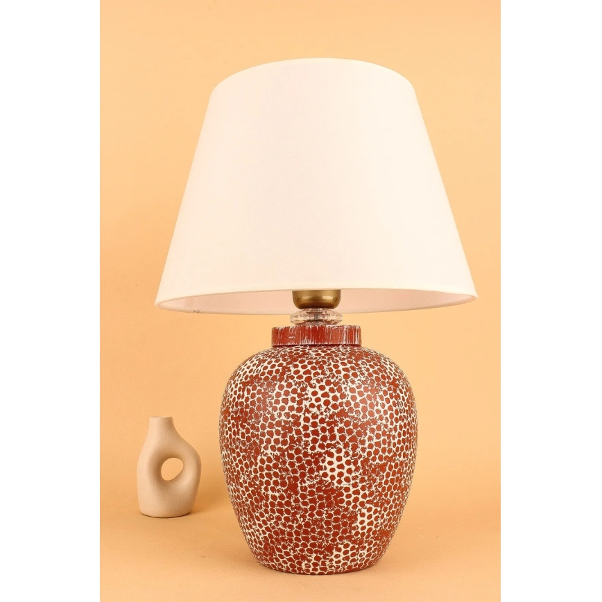 Lampe de bureau RAMZES 1xE27/40W/230V crème/rouge